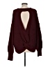 Blue B 100% Acrylic Solid Burgundy Pullover Sweater Size Med - Lg - photo 2