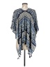 The Wow Now 100% Viscose Blue Poncho One size - photo 2