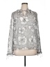 NYDJ 100% Polyester Silver Gray Long Sleeve Blouse Size XL - photo 1