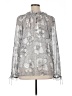 NYDJ 100% Polyester Silver Gray Long Sleeve Blouse Size XL - photo 2