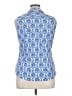 Talbots Blue Sleeveless Button-Down Shirt Size 14 - photo 2