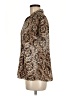 Dana Buchman 100% Polyester Animal Print Brown Short Sleeve Blouse Size M - photo 5
