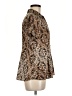Dana Buchman 100% Polyester Animal Print Brown Short Sleeve Blouse Size M - photo 4