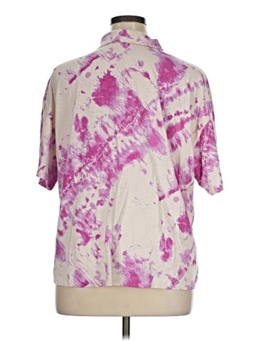 LOGO by Lori Goldstein Short Sleeve Blouse (view 2)
