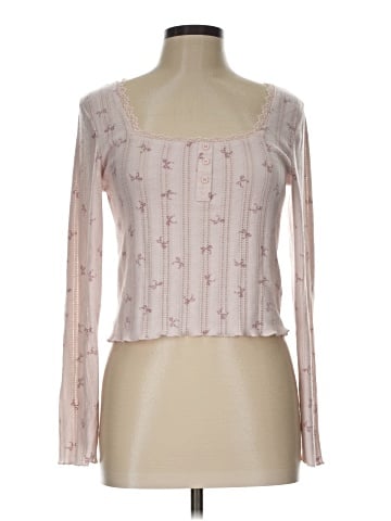 Pink Rose Long Sleeve Top (view 1)