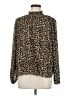 J.Crew Factory Store 100% Polyester Animal Print Brown Long Sleeve Blouse Size M - photo 1