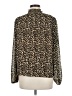 J.Crew Factory Store 100% Polyester Animal Print Brown Long Sleeve Blouse Size M - photo 2