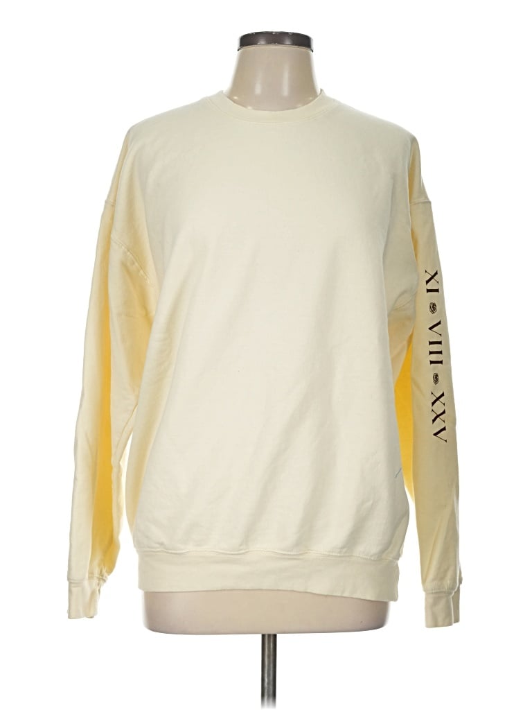 Pre-owned Gildan Sweatshirt In Yellow