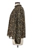 J.Crew Factory Store 100% Polyester Animal Print Brown Long Sleeve Blouse Size M - photo 5
