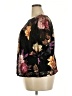 The Odells Floral Multi Color Black Short Sleeve Blouse Size 2X - photo 5