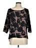 Paper Crown 100% Polyester Black 3/4 Sleeve Blouse Size M - photo 1