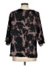 Paper Crown 100% Polyester Black 3/4 Sleeve Blouse Size M - photo 2