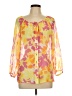 Sapphire Star 100% Polyester Yellow 3/4 Sleeve Blouse Size 12 - photo 1