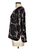 Paper Crown 100% Polyester Black 3/4 Sleeve Blouse Size M - photo 5