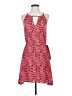 Collective Concepts 100% Polyester Print Red Orange Cocktail Dress Size S - photo 1