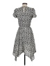 Aqua 100% Polyester Print Gray White Casual Dress Size XS - photo 2
