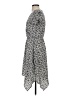 Aqua 100% Polyester Print Gray White Casual Dress Size XS - photo 5