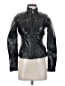 New Look 100% Polyurethane Metallic Black Jacket Size S (estimated) - photo 1