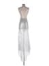 Unbranded 100% Polyester Metallic Silver Cocktail Dress Size S - photo 2