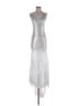 Unbranded 100% Polyester Metallic Silver Cocktail Dress Size S - photo 1
