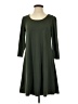 Socialite Solid Green Casual Dress Size S - photo 1