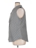 Talbots Houndstooth Gray Sleeveless Button-Down Shirt Size 16 - photo 5