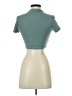 Shein Teal Short Sleeve Turtleneck Size S - photo 2
