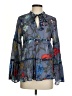 Warm 100% Cotton Blue Long Sleeve Blouse Size 0 (1) - photo 1