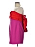 Toccin Color Block Red Purple Cocktail Dress Size 12 - photo 5