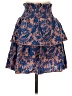 Universal Thread 100% Cotton Paisley Blue Casual Skirt Size XS - photo 1