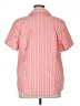 A.L.C. Stripes Pink Short Sleeve Button-Down Shirt Size 1X - photo 2