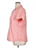 A.L.C. Stripes Pink Short Sleeve Button-Down Shirt Size 1X - photo 5