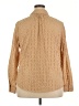 Lane Bryant Polka Dots Tan Long Sleeve Blouse Size 18 - 20 Plus - photo 2