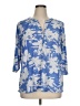Emily Daniels Blue 3/4 Sleeve Blouse Size 1X - photo 1