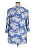 Emily Daniels Blue 3/4 Sleeve Blouse Size 1X - photo 2