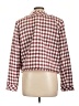 Ann Taylor Checkered-gingham Burgundy Blazer Size 12 - photo 2