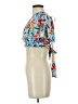 Shein 100% Polyester Floral Blue Short Sleeve Blouse Size 4 - photo 5