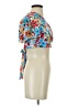 Shein 100% Polyester Floral Blue Short Sleeve Blouse Size 4 - photo 4