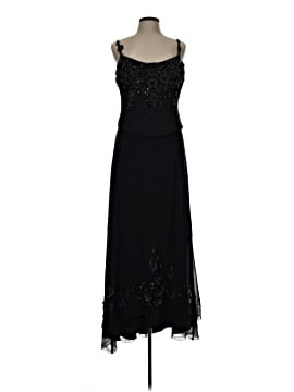 joanna chen dress designer XSCAPE BY JOANNA CHEN Red Jeweled Neckline Ruched Mermaid Maxi Dress Gown  Sz 8