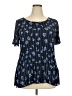 Como Blu 100% Polyester Blue Short Sleeve Blouse Size XXL - photo 1