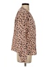 Amour Vert Animal Print Tan Long Sleeve Blouse Size S - photo 4