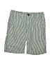 Lands' End 100% Baumwolle Stripes Green Khaki Shorts Size 8 - photo 1