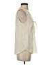 Banana Republic 100% Polyester Ivory Sleeveless Blouse Size S - photo 4