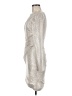 Talbot Runhof 100% Polyester Metallic Silver Cocktail Dress Size 6 - photo 5