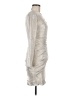 Talbot Runhof 100% Polyester Metallic Silver Cocktail Dress Size 6 - photo 4