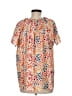 NORACORA Floral Orange Short Sleeve Blouse Size M - photo 2