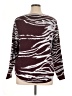 Nic + Zoe Animal Print Burgundy Pullover Sweater Size XL - photo 2