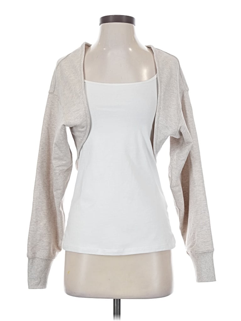 Pre-owned Vitality Cardigan Sweater In White