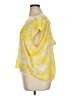 Jennifer Lopez 100% Polyester Yellow Short Sleeve Blouse Size XL - photo 5