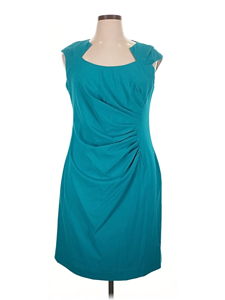 Pre-owned Calvin Klein Cocktail Dress In Teal